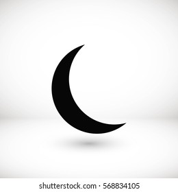 Moon icon vector, flat design best vector icon