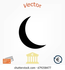 Moon icon vector, flat design best vector icon