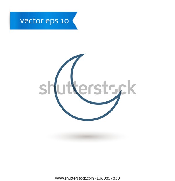 moon. moon icon. moon vector. flat\
style. sign design vector. sign design. Vector EPS\
10