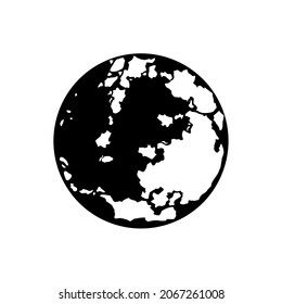 Vector de icono de la luna. signo de ilustración de luna llena. símbolo o logotipo del planeta.