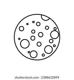 Moon icon vector. full moon illustration sign. planet symbol or logo.
