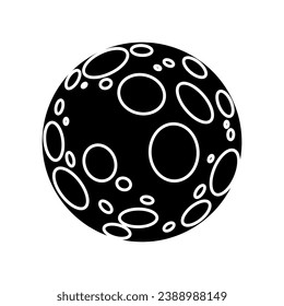 Moon icon vector. full moon illustration sign. planet symbol or logo.