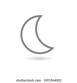 moon icon  . Vector illustration.