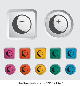 Moon icon. Vector illustration.