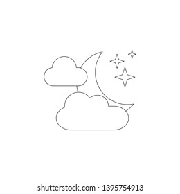 moon icon vector. illustration moon