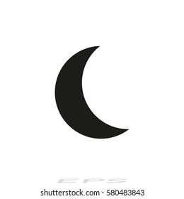 moon icon, vector illustration