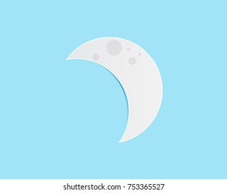 Moon icon, Vector illustration.