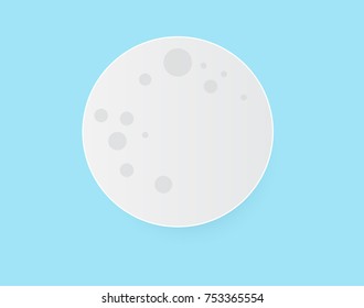 Moon icon, Vector illustration.