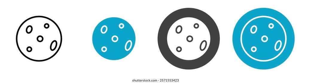 moon icon Vector illustration in black