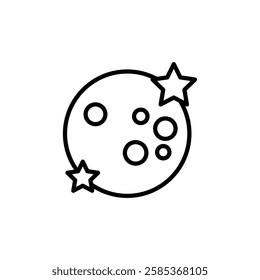 moon icon Vector illustration in black