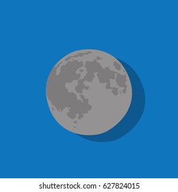 Moon icon, vector illustration design. Space objects collection.