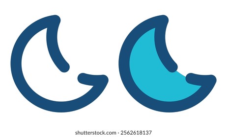  Moon icon. Vector illustration element