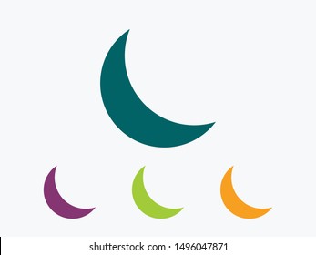 Moon icon vector illustration EPS10
