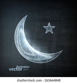 Moon icon, Vector Illustration eps10, Graphic Concept For Your Design.