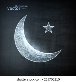Moon icon, Vector Illustration eps10, Graphic Concept For Your Design.
