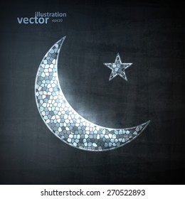 Moon icon, Vector Illustration eps10, Graphic Concept For Your Design.