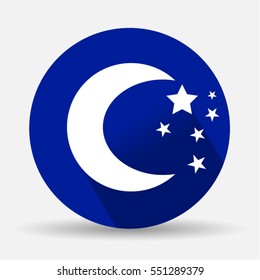 Moon icon. Vector, illustration eps10