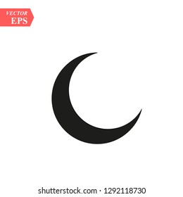 Moon icon, vector illustration. Flat downstairs style. Vector moon icon illustration isolated on white background, moon icon Eps10. moon icons graphic design vector symbols.