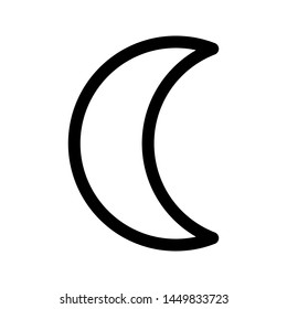 moon icon Vector Illustration. flat illustration of moon vector icon for web