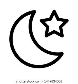 moon icon Vector Illustration. flat illustration of moon vector icon for web