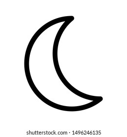 moon icon Vector Illustration. flat illustration of moon vector icon for web