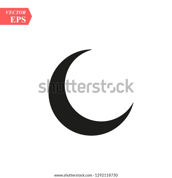 Moon icon, vector\
illustration. Flat downstairs style. Vector moon icon illustration\
isolated on white background, moon icon Eps10. moon icons graphic\
design vector symbols.