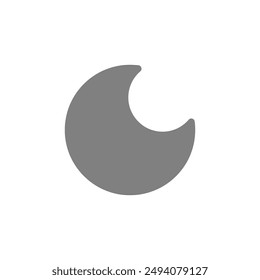 Moon icon vector. Illustration of full moon, half round and crescent moon. On a blank background and can be edited again.