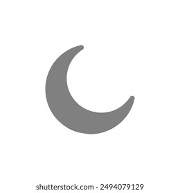 Moon icon vector. Illustration of full moon, half round and crescent moon. On a blank background and can be edited again.