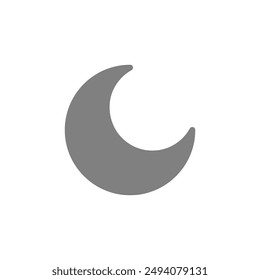 Moon icon vector. Illustration of full moon, half round and crescent moon. On a blank background and can be edited again.