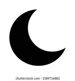 Moon icon vector illustration logo template for many purpose. Isolated on white background