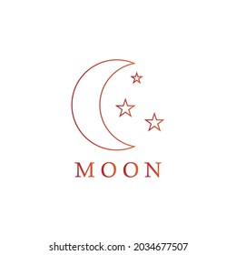 moon icon vector illustration logo design.