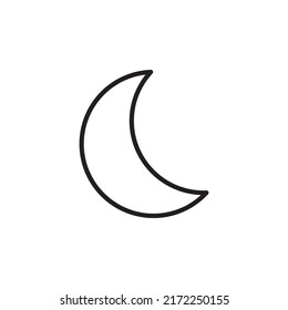 Moon icon vector. Moon icon. Illustration of a logo on a white background. Flat design style