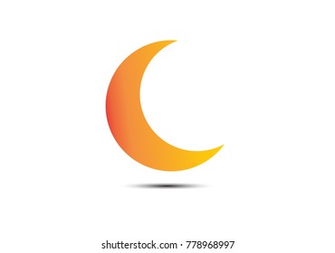 Moon icon Vector Illustration on the white background.