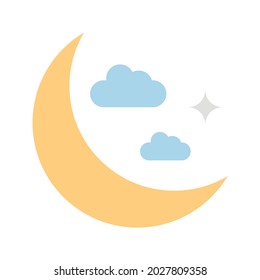 Moon icon vector image. Can also be used for Seasonal. Suitable for mobile apps, web apps and print media.