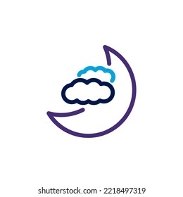 moon icon vector image with white background