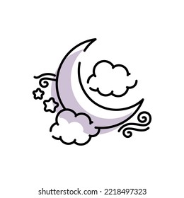 moon icon vector image with white background