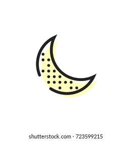 moon icon vector isolated