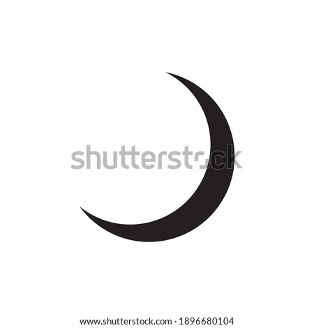 moon icon vector isolated on white Foto d'archivio © 