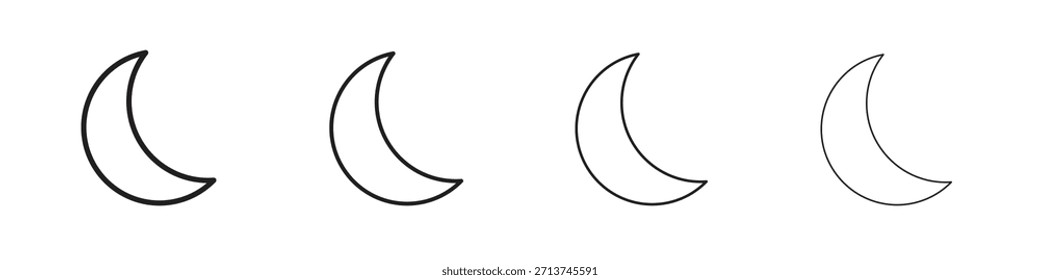 Mondsymbol. Vektorisolierte Piktogramme.