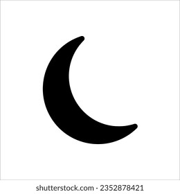 Moon icon vector. Logo illustration on white background. Flat design style.