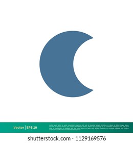 Moon Icon Vector Logo Template Illustration Design. Vector EPS 10.