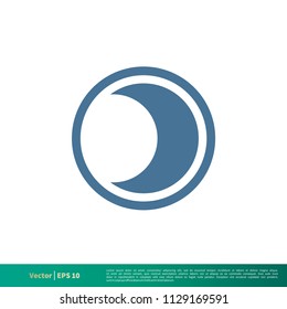 Moon Icon Vector Logo Template Illustration Design. Vector EPS 10.