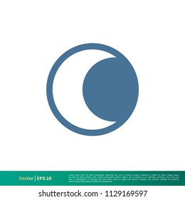 Moon Icon Vector Logo Template Illustration Design. Vector EPS 10.