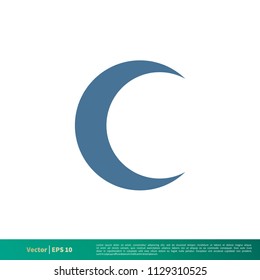 Moon Icon Vector Logo Template Illustration Design. Vector EPS 10.