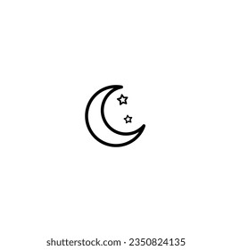 Moon Icon Vector. Night Icon Vector
