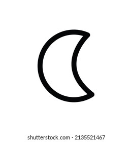 Moon icon vector. Night sign