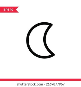 Vector de icono de la luna. Signo de noche