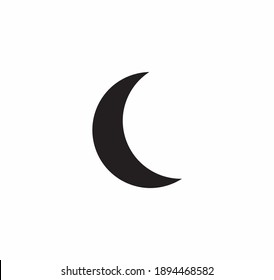 Moon icon vector on white background