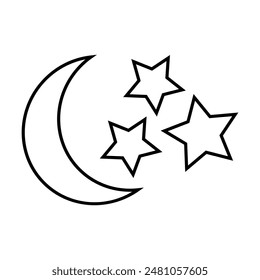 Mondsymbol-Vektorgrafik auf weißem Hintergrund
   