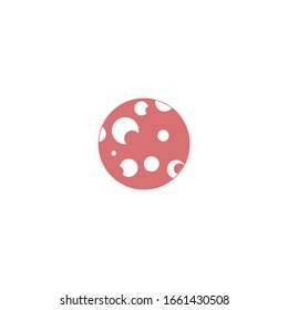 moon icon vector sign isolated for graphic and web design. moon symbol template color editable on white background.